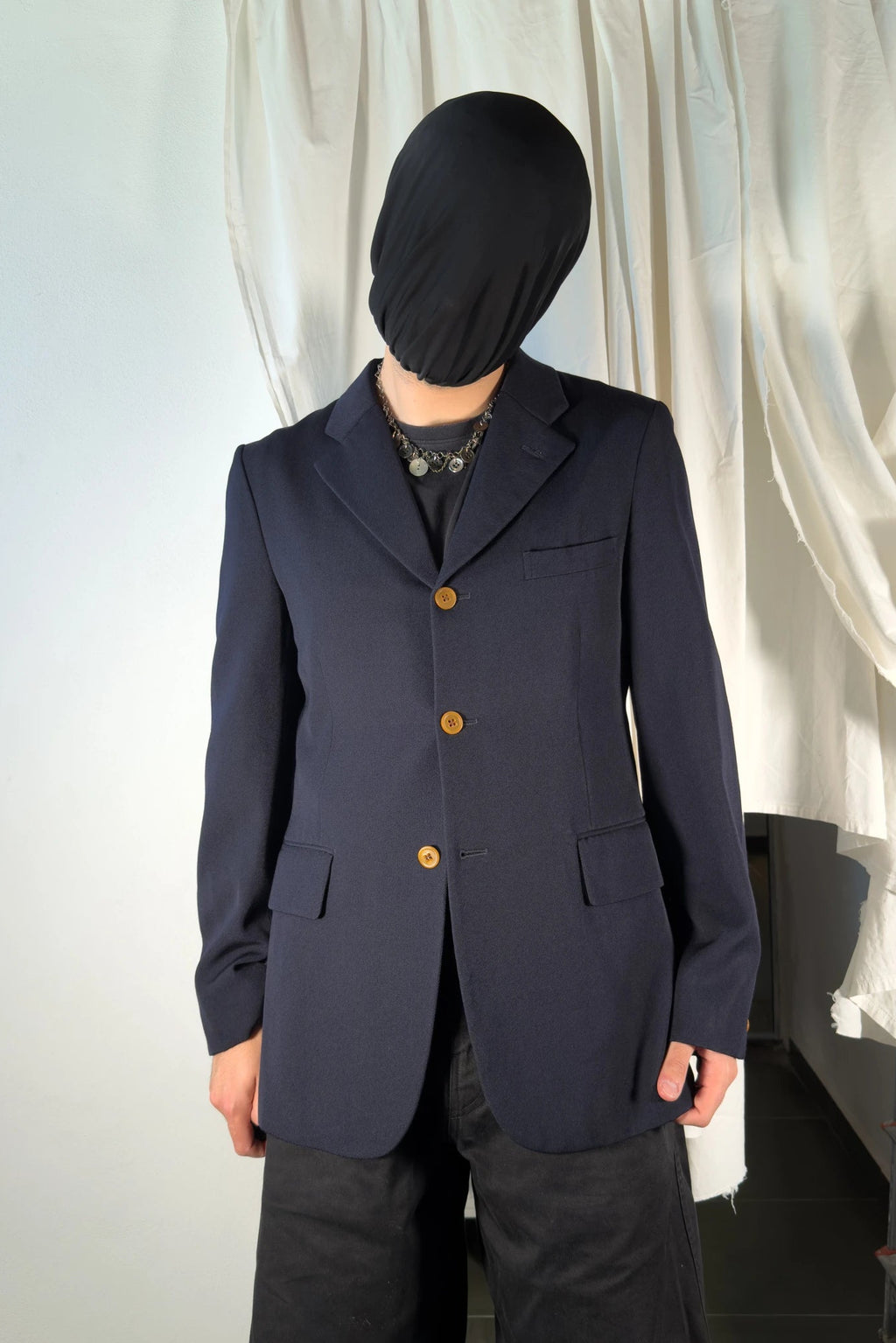 Comme des Garçons Homme Plus A/W 2002 orange buttons jacket – side view | Recente Studio