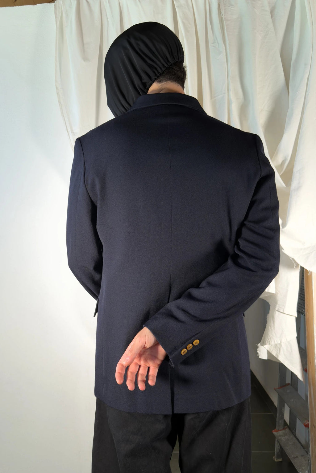 Comme des Garçons Homme Plus AW02 orange buttons jacket – detail view | Recente Studio