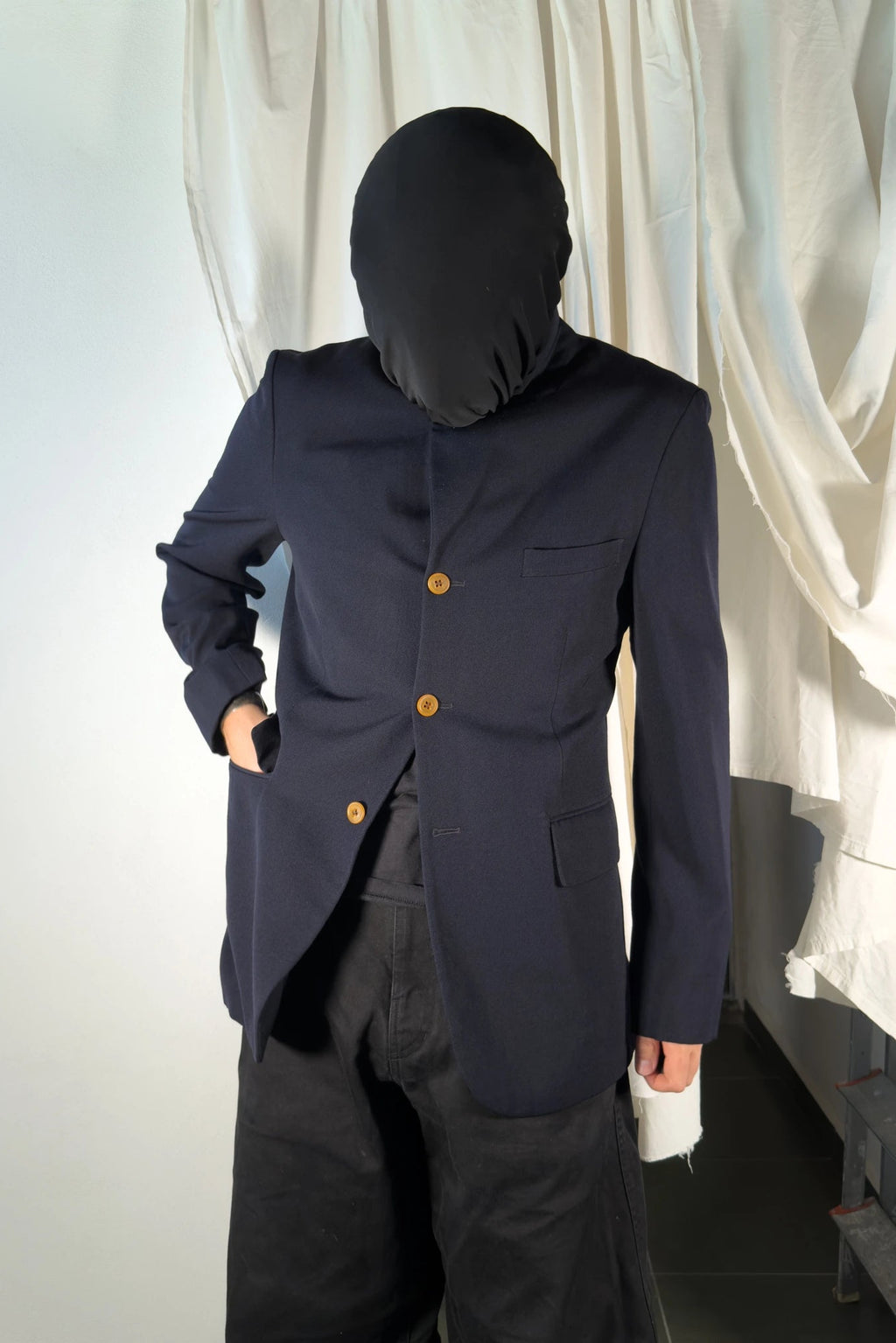 Comme des Garçons Homme Plus A/W 2002 orange buttons jacket – back view | Recente Studio