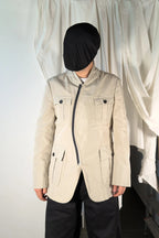 Comme des Garçons Homme Plus S/S 2003 asymmetrical zip jacket – front view | Recente Studio