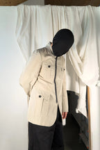 Comme des Garçons Homme Plus SS03 asymmetrical zip jacket – side view | Recente Studio