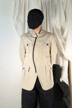Comme des Garçons Homme Plus S/S 2003 asymmetrical zip jacket – detail view | Recente Studio