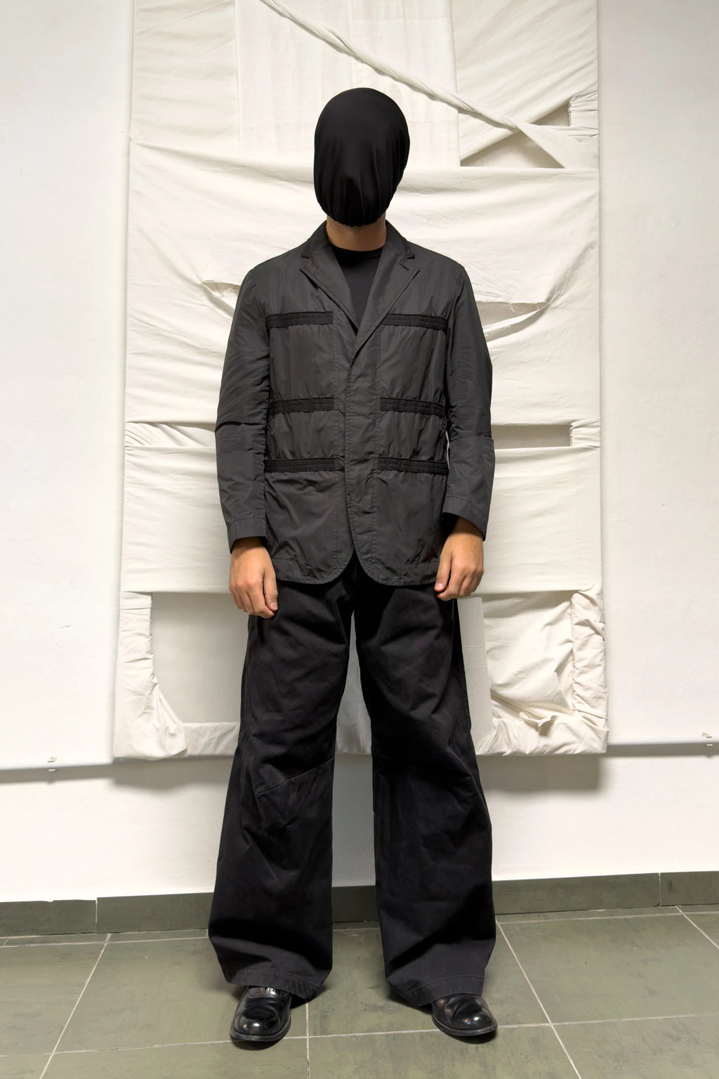 Issey Miyake Men A/W 2011 stripes three pockets jacket – front view | Recente Studio