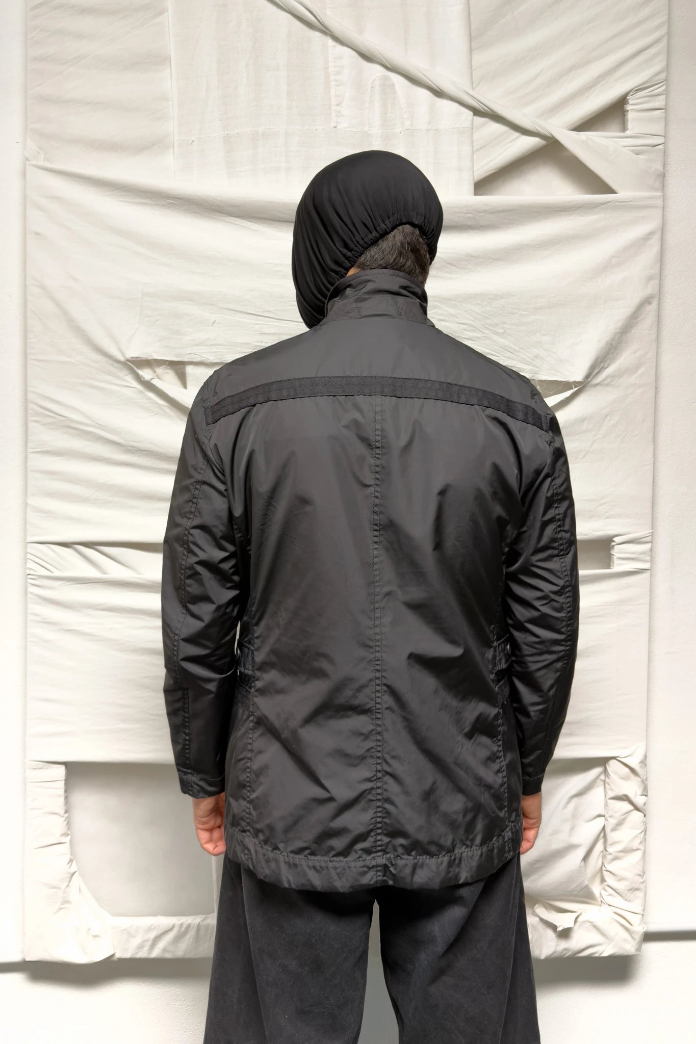 Issey Miyake Men A/W 2011 stripes three pockets jacket – back view | Recente Studio