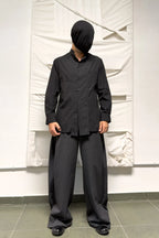 Yohji Yamamoto Pour Homme A/W 2020 deconstructed shirt – front view | Recente Studio