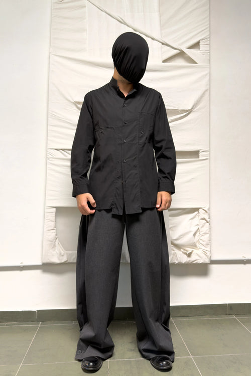 Yohji Yamamoto Pour Homme A/W 2020 deconstructed shirt – front view | Recente Studio
