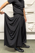 Yohji Yamamoto Pour Homme S/S 2014 wide-leg skirt-panel pants – side view | Recente Studio
