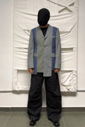 Comme des Garçons Homme Deux S/S 2023 asymmetrical jacket – front view | Recente Studio