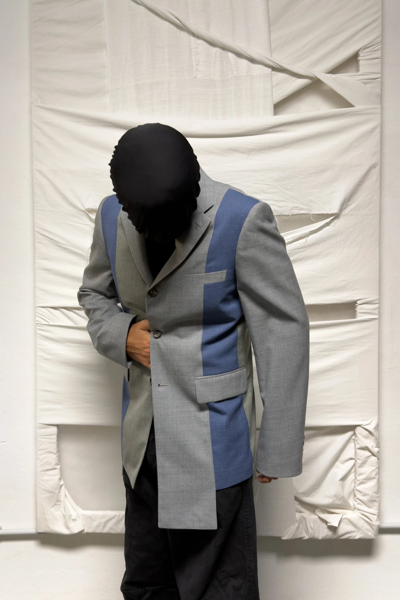 Comme des Garçons Homme Deux S/S 2023 asymmetrical jacket – back view | Recente Studio