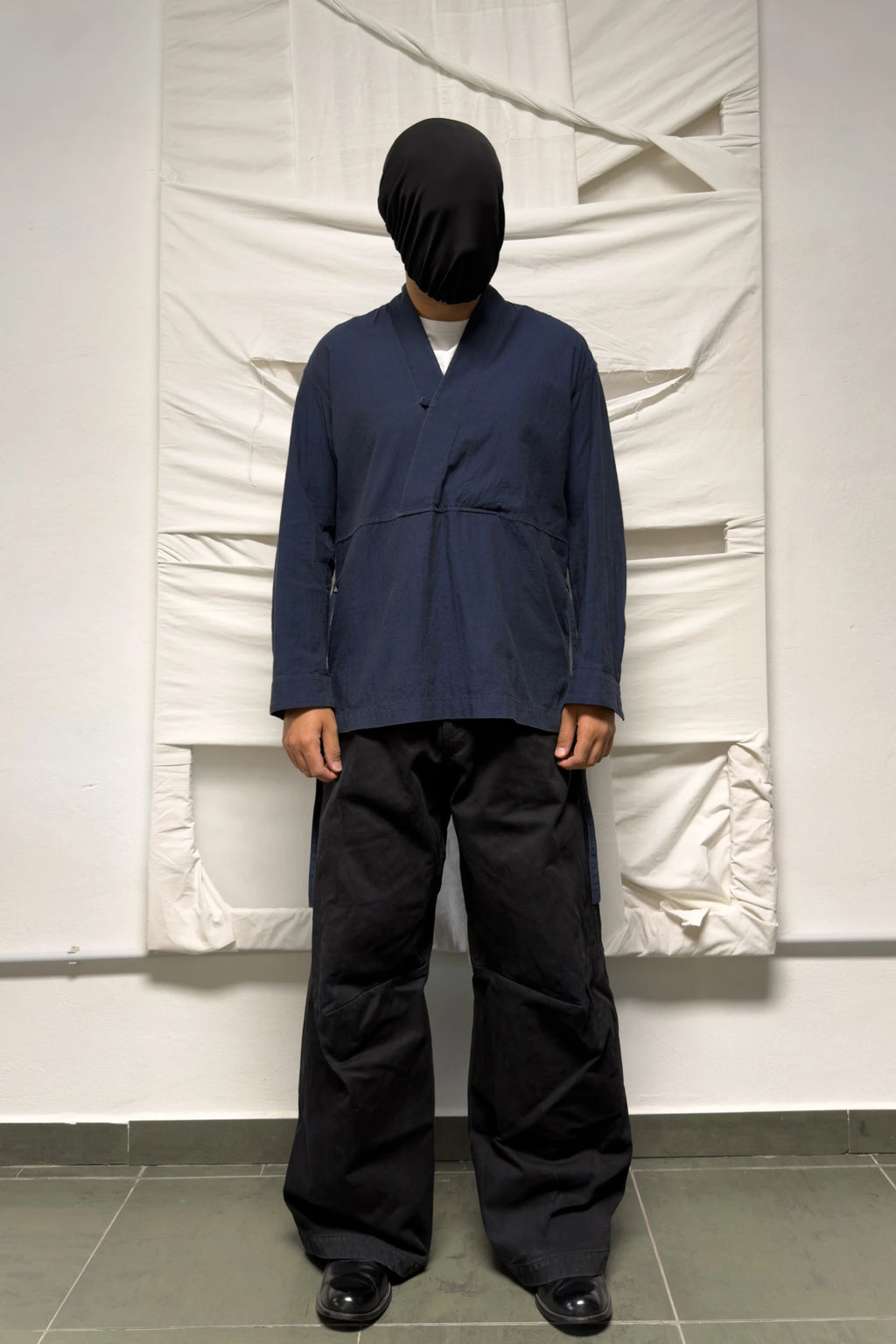 Issey Miyake Men S/S 2018 cropped kimono shirt – front view | Recente Studio