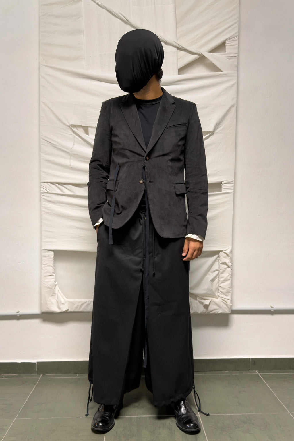 S'YTE Yohji Yamamoto A/W 2018 wide balloon pants – front view | Recente Studio