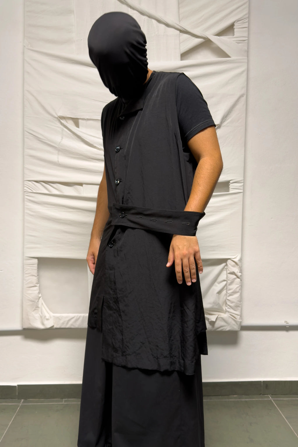 Ground Y Yohji Yamamoto long vest – detail view | Recente Studio