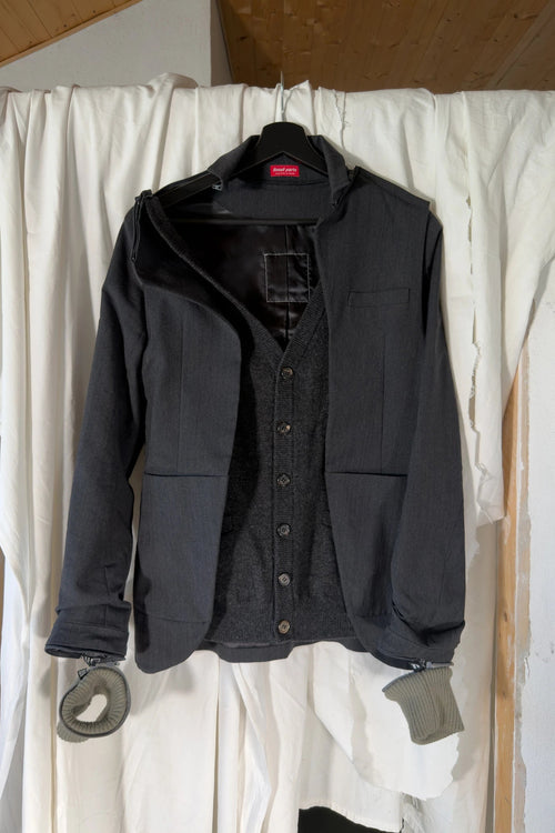 Undercover Small Parts AW98 cardigan-jacket – styled view | Recente Studio