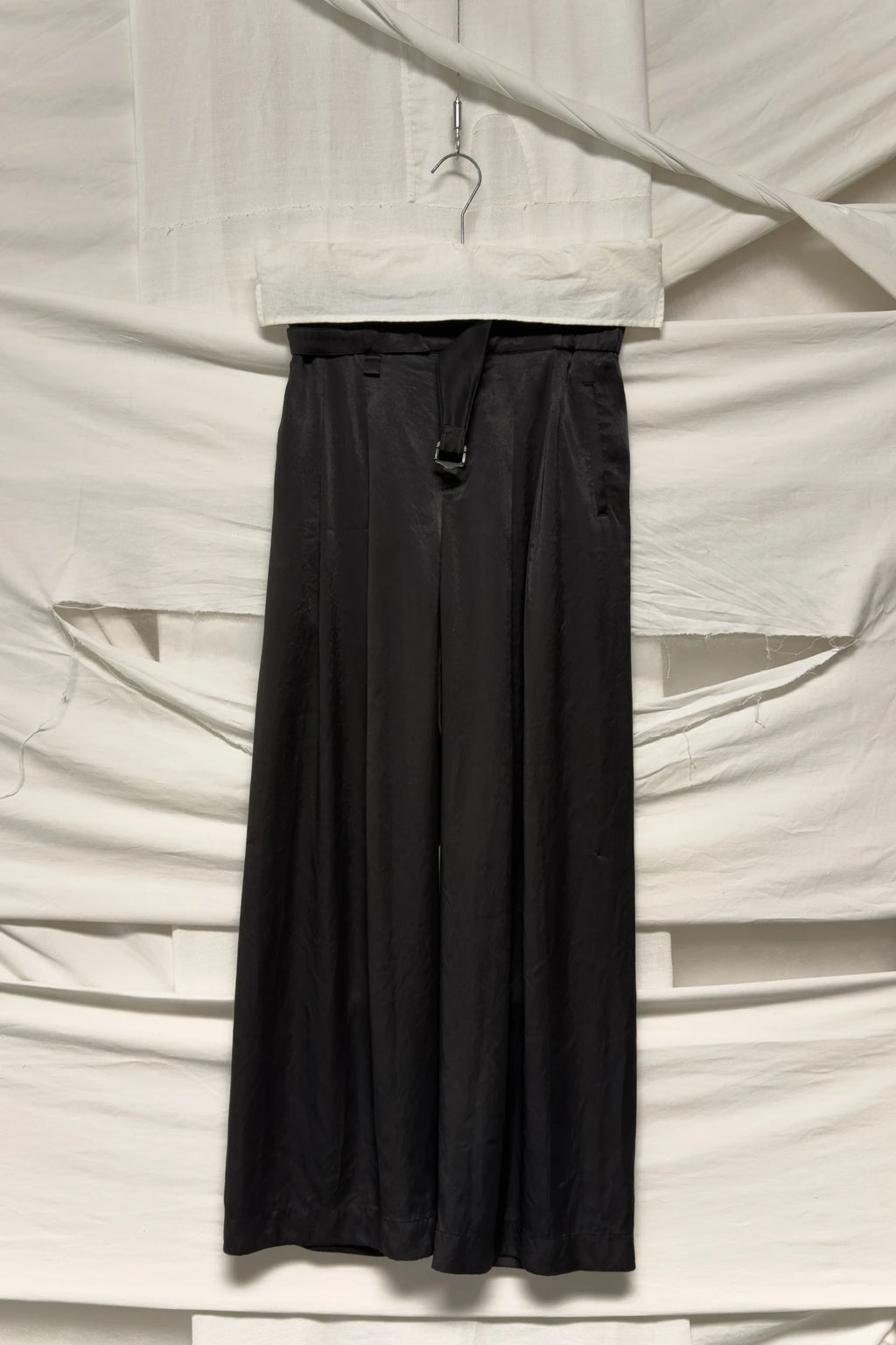 Issey Miyake S/S 2023 wide soft pants – garment on hanger | Recente Studio