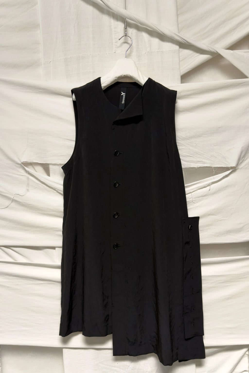 Ground Y Yohji Yamamoto long vest – back view | Recente Studio