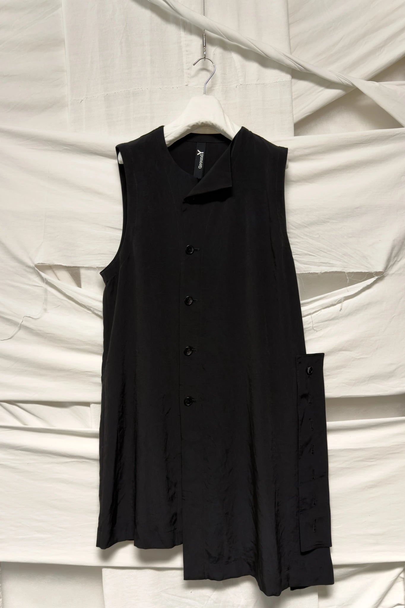 Ground Y Yohji Yamamoto long vest – back view | Recente Studio