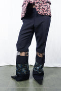 Comme des Garçons A/W 2001 floral velvet pants – front view | Recente Studio