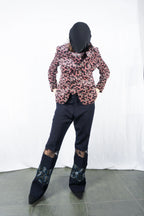 Comme des Garçons A/W 2001 floral velvet pants – side view | Recente Studio