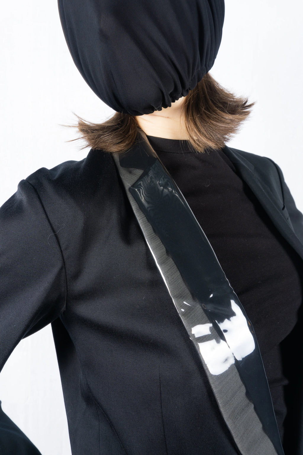 Undercover SS14 deconstructed PVC detail coat – side view | Recente Studio