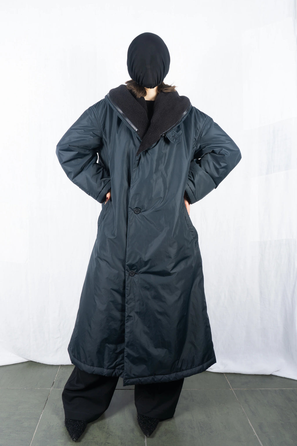 Issey Miyake Wind Coat 80s – side view | Recente Studio