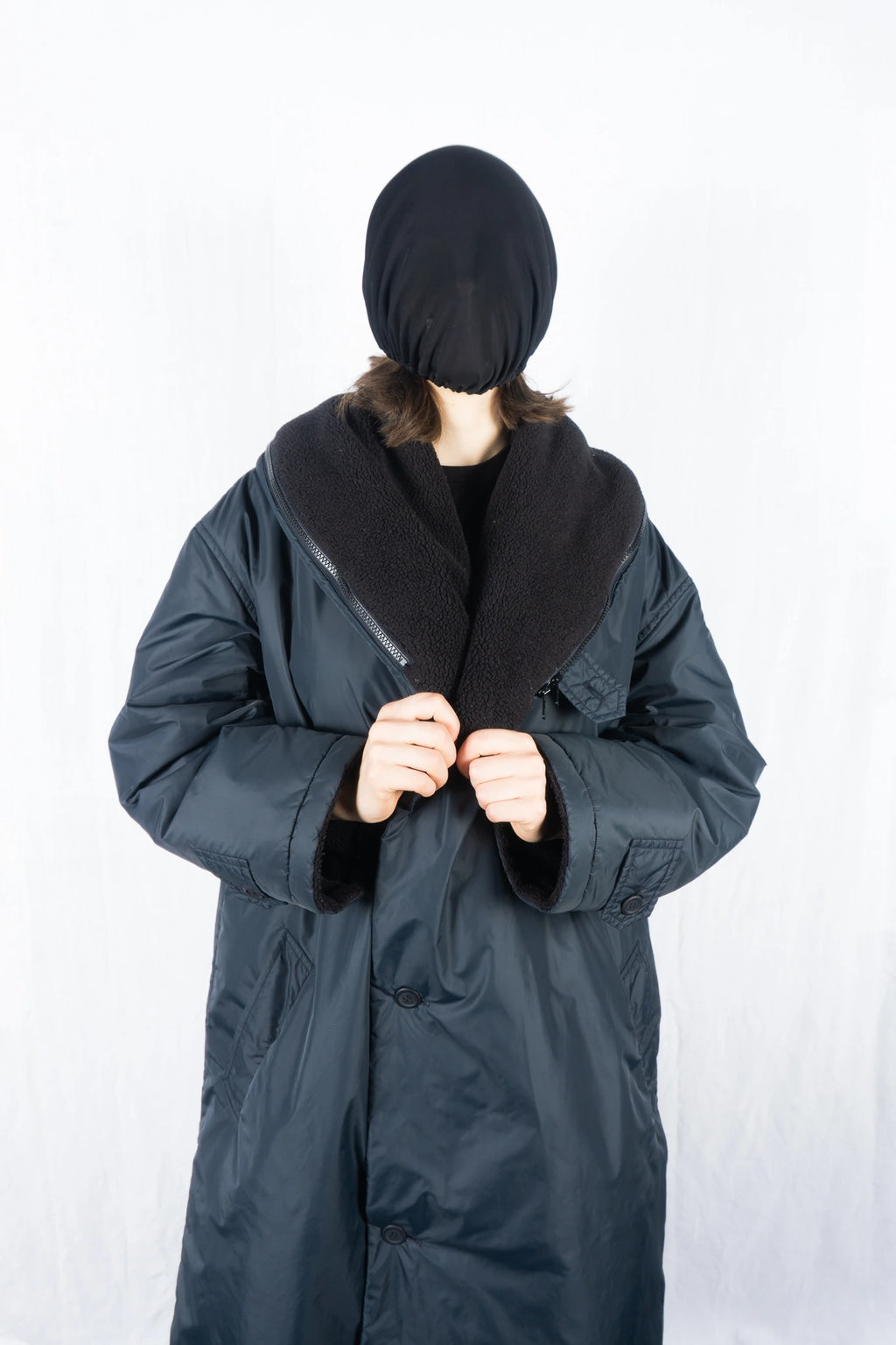 Issey Miyake Wind Coat 80s – three-quarter view | Recente Studio