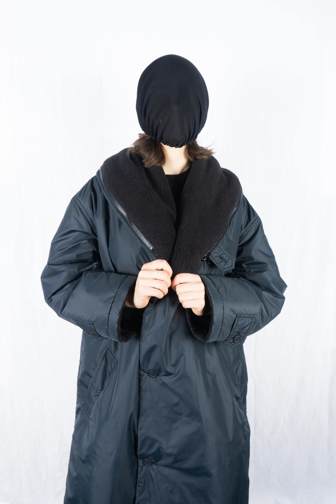 Issey Miyake Wind Coat 80s – three-quarter view | Recente Studio