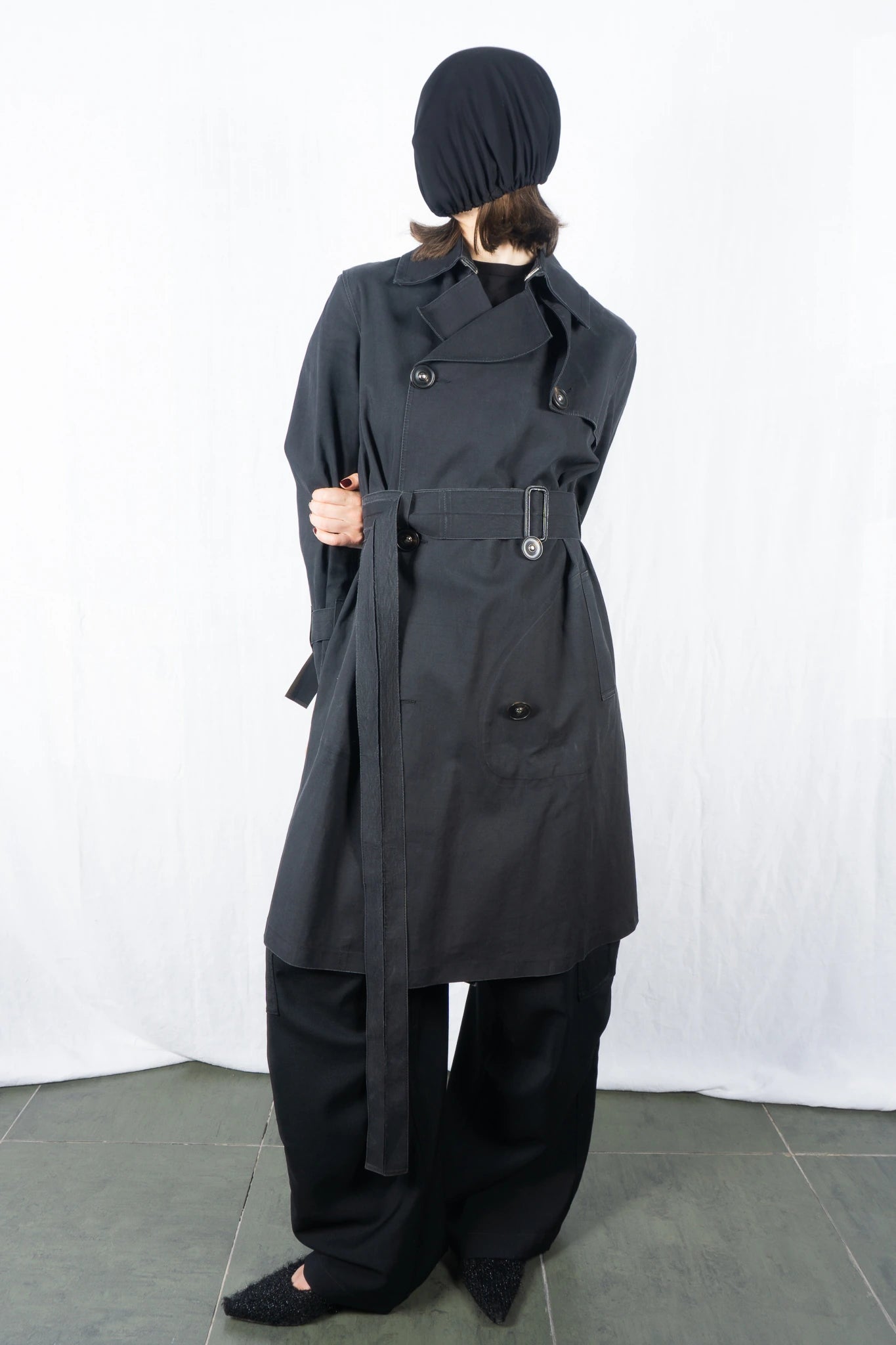 Y's Yohji Yamamoto x Mackintosh trench coat – front view | Recente Studio
