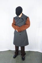 Comme des Garçons Homme Plus A/W 2022 sculpted peacoat – button detail | Recente Studio