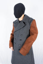 Comme des Garçons Homme Plus A/W 2022 sculpted peacoat – collar detail | Recente Studio