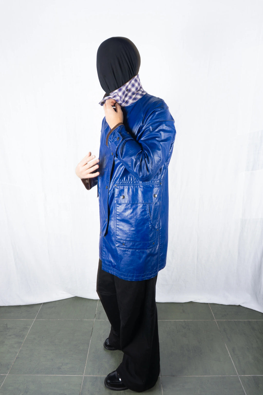 Junya Watanabe Man S/S 2012 resin trench coat – side view | Recente Studio