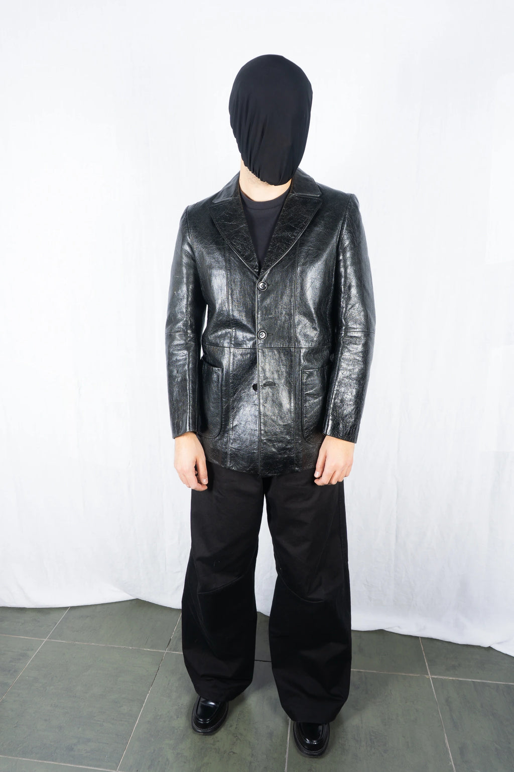 Masakï Matsushïma homme 2000s goat leather jacket – leather texture detail | Recente Studio