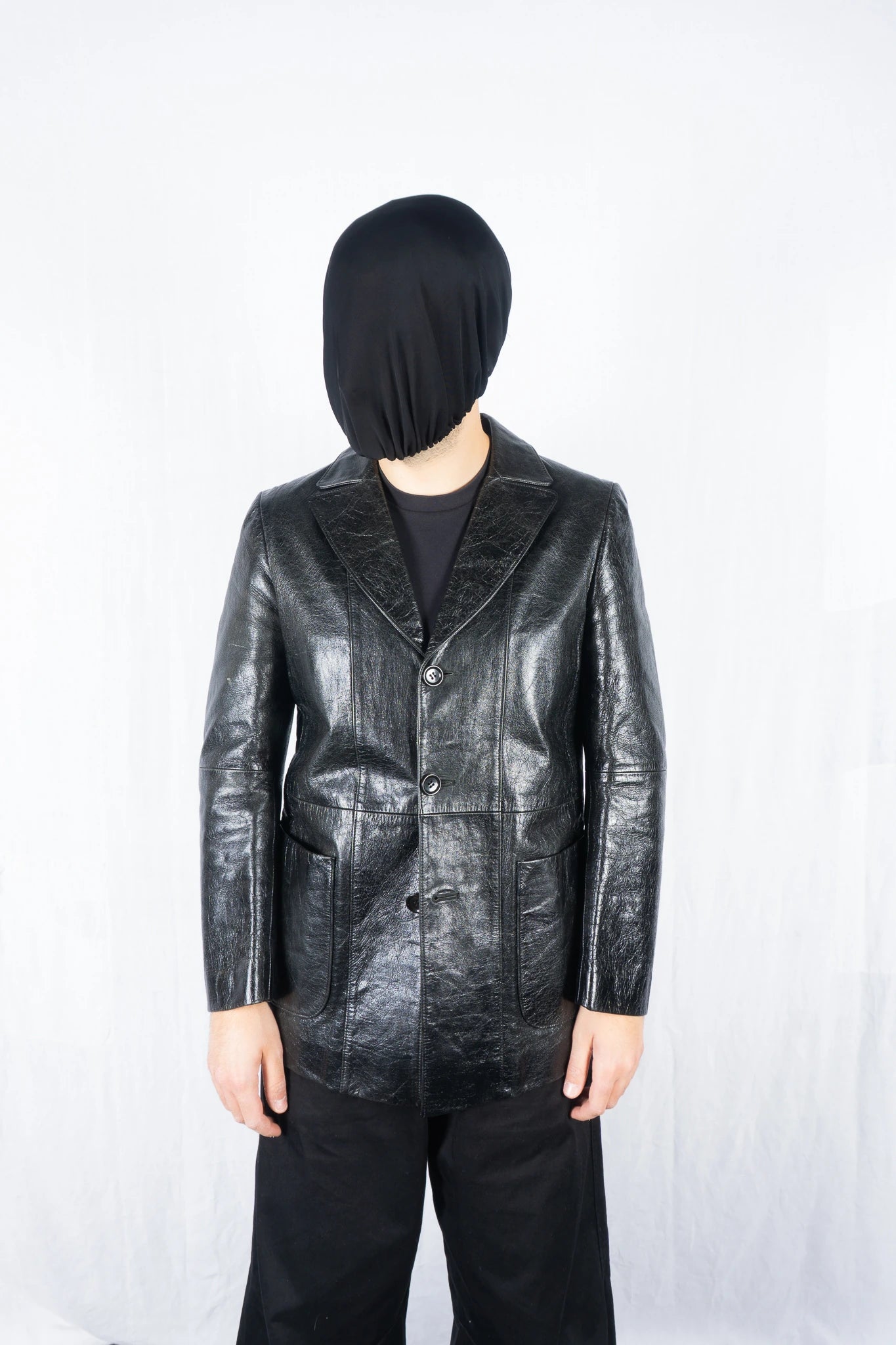 Masakï Matsushïma homme 2000s goat leather jacket – front view | Recente Studio