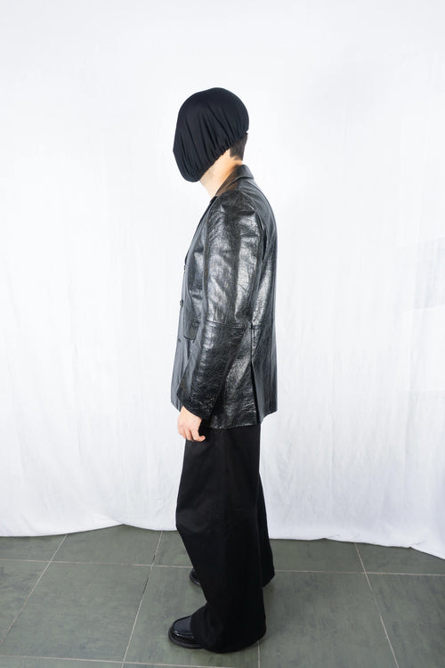 Masakï Matsushïma homme 2000s goat leather jacket – side view | Recente Studio
