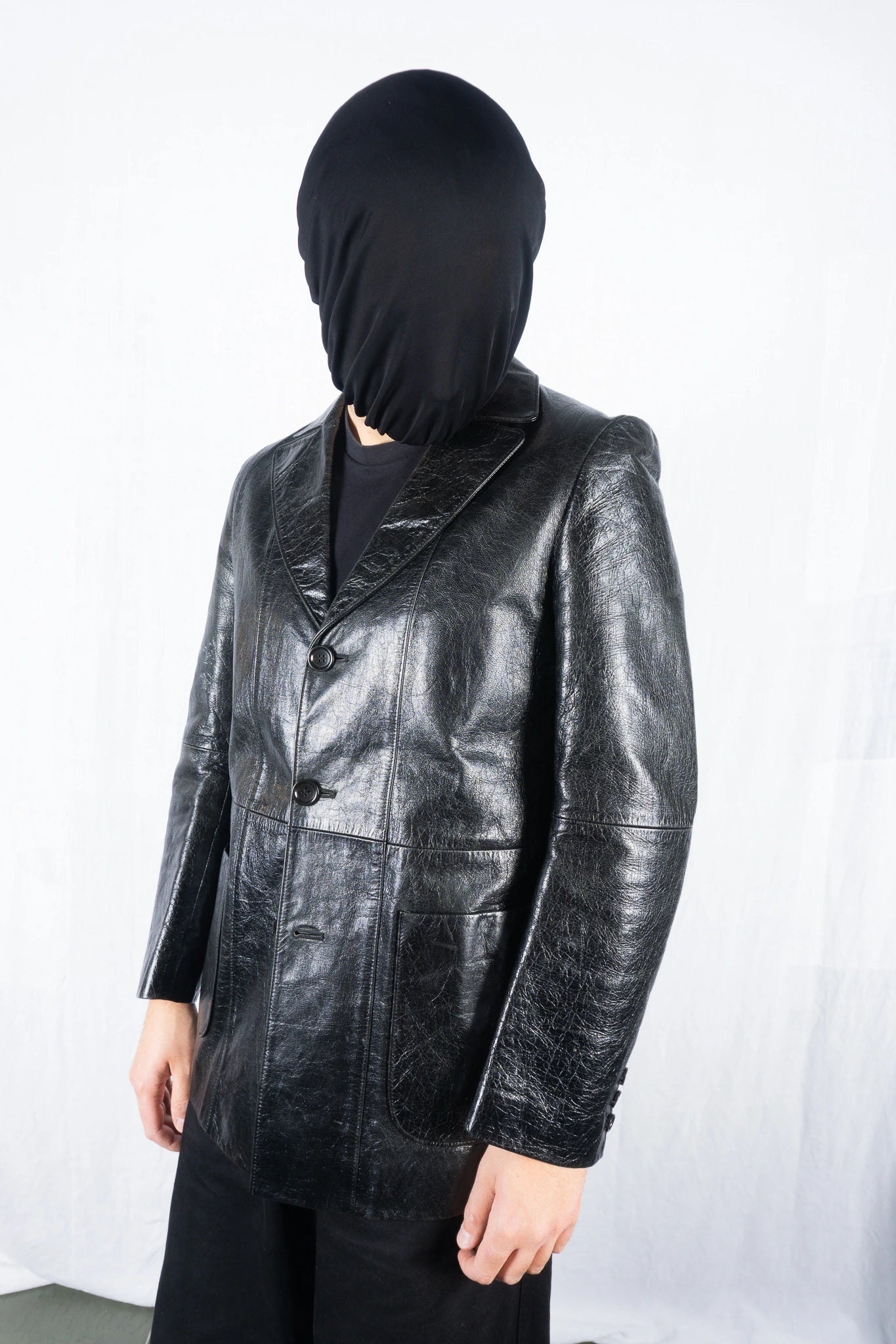 Masakï Matsushïma homme 2000s goat leather jacket – back view | Recente Studio