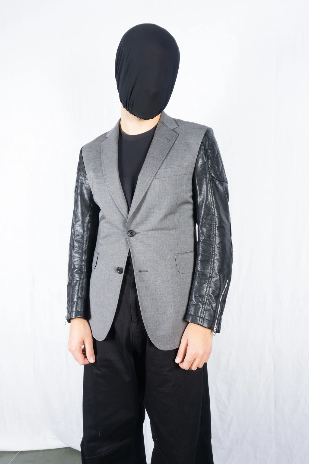 Junya Watanabe Man A/W 2016 leather sleeves jacket – front view | Recente Studio