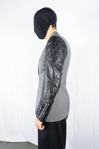 Junya Watanabe Man AW16 leather sleeves jacket – back view | Recente Studio