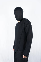 Yohji Yamamoto Pour Homme A/W 2016 asymmetrical sweater – front view | Recente Studio