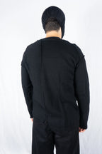 Yohji Yamamoto Pour Homme A/W 2016 asymmetrical sweater – back view | Recente Studio