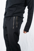 Yohji Yamamoto Pour Homme S/S 2019 double zipper pants – side view | Recente Studio